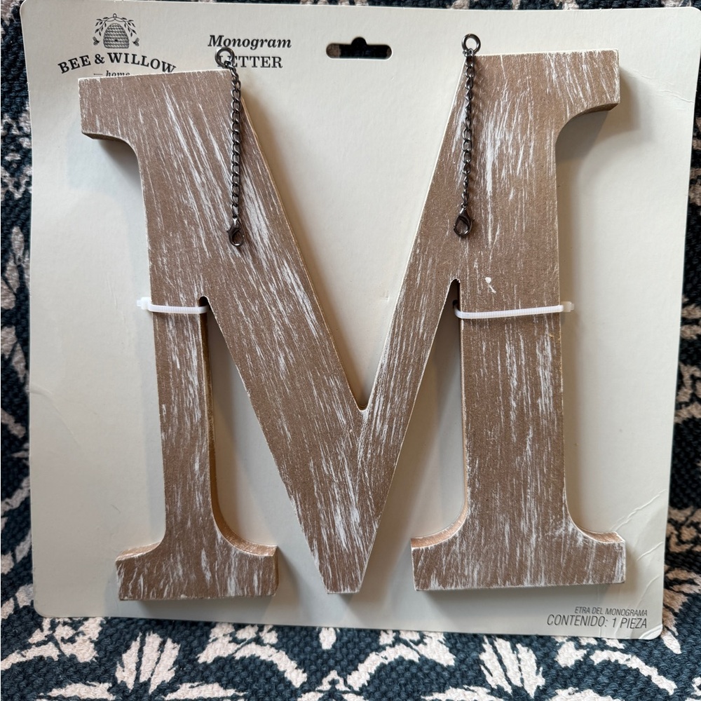 Bee & Willow Wooden Monogram Letter M